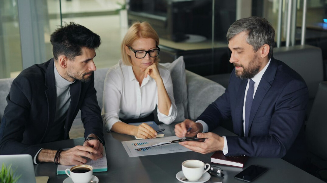 business team analyzing charts