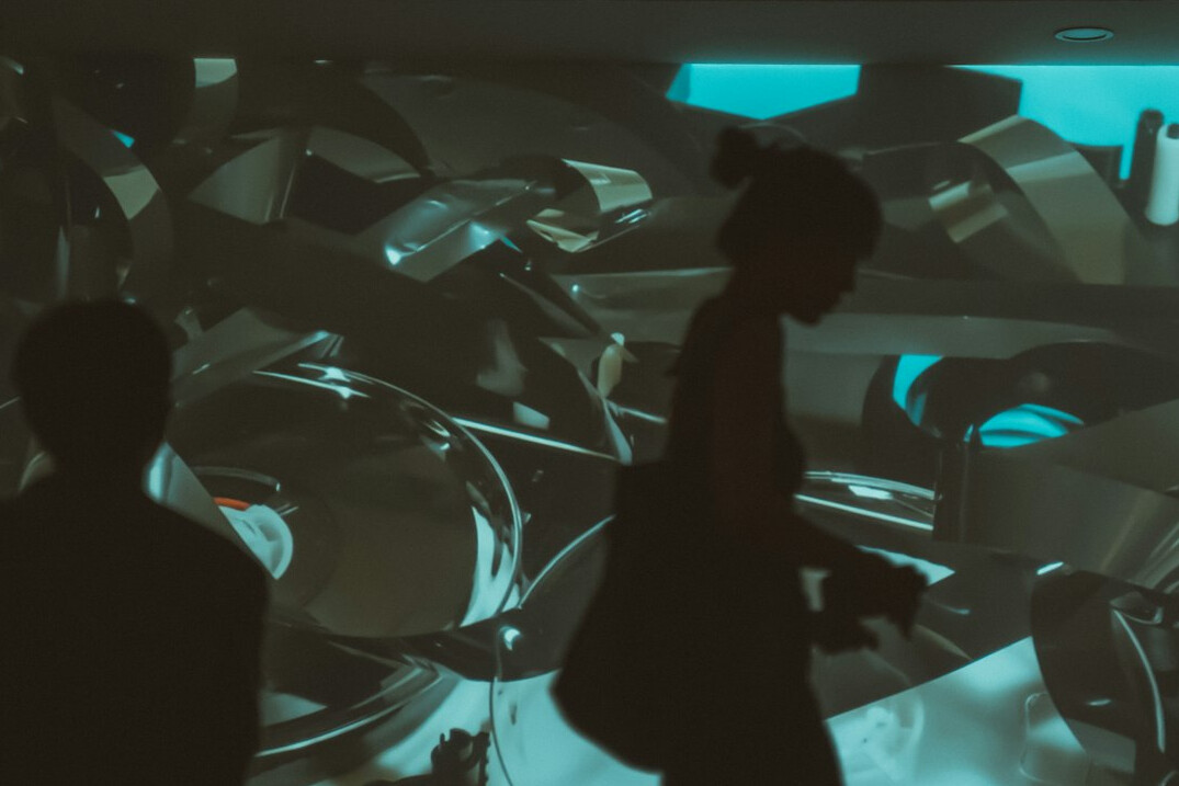 futuristic business meeting